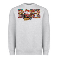 Heather Grey home Christmas farm animals Heavyweight Sweatshirt - CowhideDigitalArt