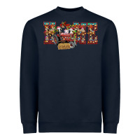 Navy home Christmas farm animals Heavyweight Sweatshirt - CowhideDigitalArt