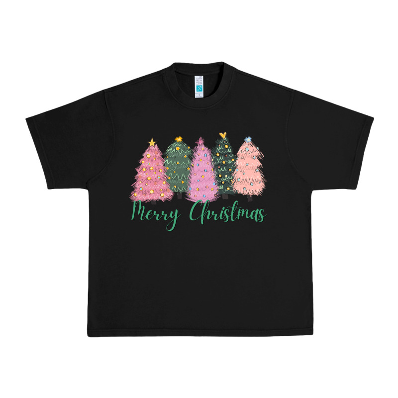 Merry Christmas Trees Urban Heavy Tee by CowGirlArtShop | Teevron