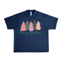 Navy merry christmas trees Urban Heavy Tee - CowGirlArtShop