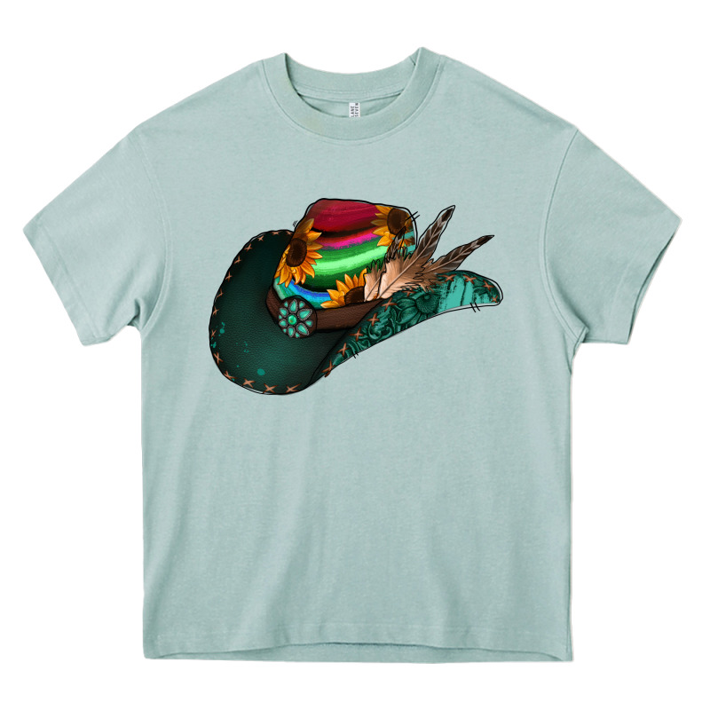 Aztec Sunflower Cowboy Hat Heavy Core Tee by Bettercallsaul | Teevron