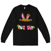 Black Western Easter bunny name frame Long Sleeve Tee - OliviaCreatesArt