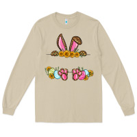 Mushroom Western Easter bunny name frame Long Sleeve Tee - OliviaCreatesArt