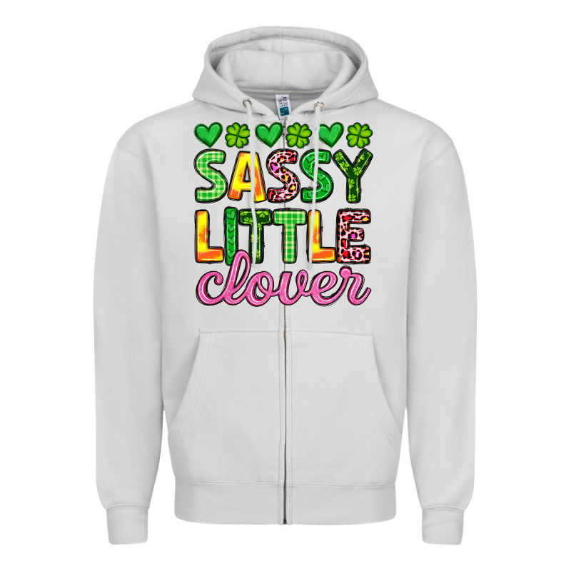 Sassy Little Clover St Patrick S Day Zipper Hoodie by Artiststas | Teevron