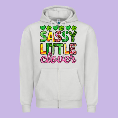 Sassy Little Clover St Patrick S Day Zipper Hoodie Designed By Artiststas