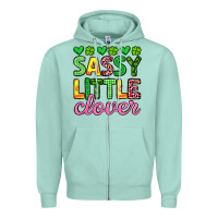 Seafoam sassy little clover st patrick s day Zipper Hoodie - Artiststas