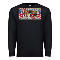 Black 1776 4th of july license plate Premium Sweatshirt - BarkalooDesign