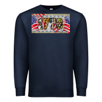 Navy 1776 4th of july license plate Premium Sweatshirt - BarkalooDesign
