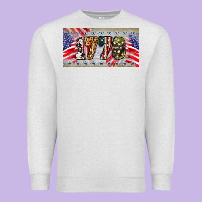 1776 4th Of July License Plate Premium Sweatshirt Designed By Barkaloodesign