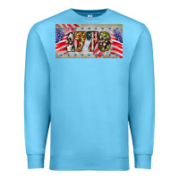 Ocean Blue 1776 4th of july license plate Premium Sweatshirt - BarkalooDesign