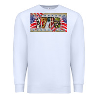 White 1776 4th of july license plate Premium Sweatshirt - BarkalooDesign