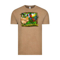 Vintage Coffee It's St. Patrick's Day Rooster And Chicken Vintage Tee - RanaPortraitStore