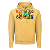 Vintage Mustard It's okay to say Gay pride Vintage Hoodie - CowGirlArtShop