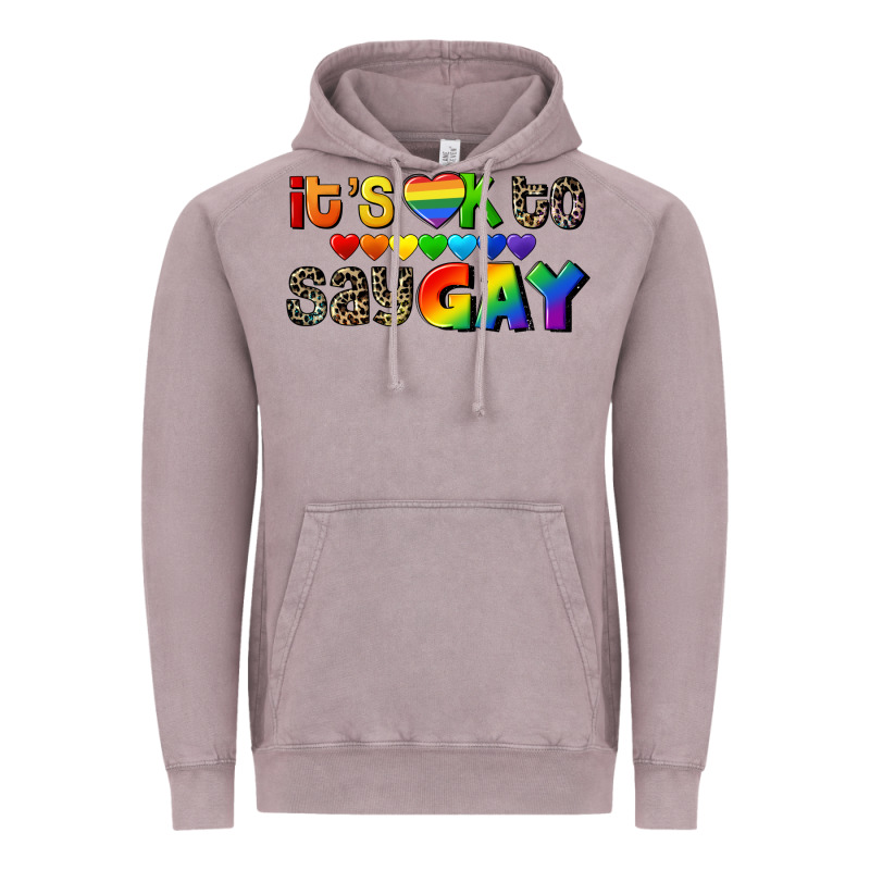 It's Okay To Say Gay Pride Vintage Hoodie by CowGirlArtShop | Teevron