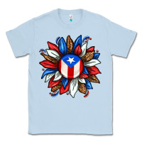 Dusty Blue puerto rico sunflower Classic Tee - texasbilliewilder