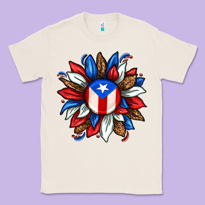 Puerto Rico Sunflower Classic Tee Designed By Texasbilliewilder