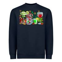 Navy Christmas tequila Heavyweight Sweatshirt - CowhideDigitalArt