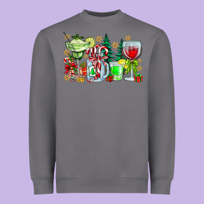 Christmas Tequila Heavyweight Sweatshirt Designed By Cowhidedigitalart