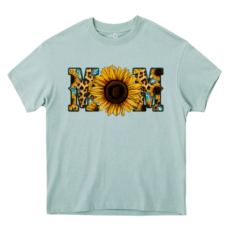 Leopard Sunflower Gemstone Mom Heavy Core Tee by Bettercallsaul | Teevron