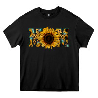 Black Leopard Sunflower Gemstone Mom Heavy Core Tee - Bettercallsaul