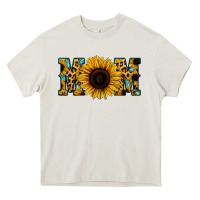 Cream Leopard Sunflower Gemstone Mom Heavy Core Tee - Bettercallsaul