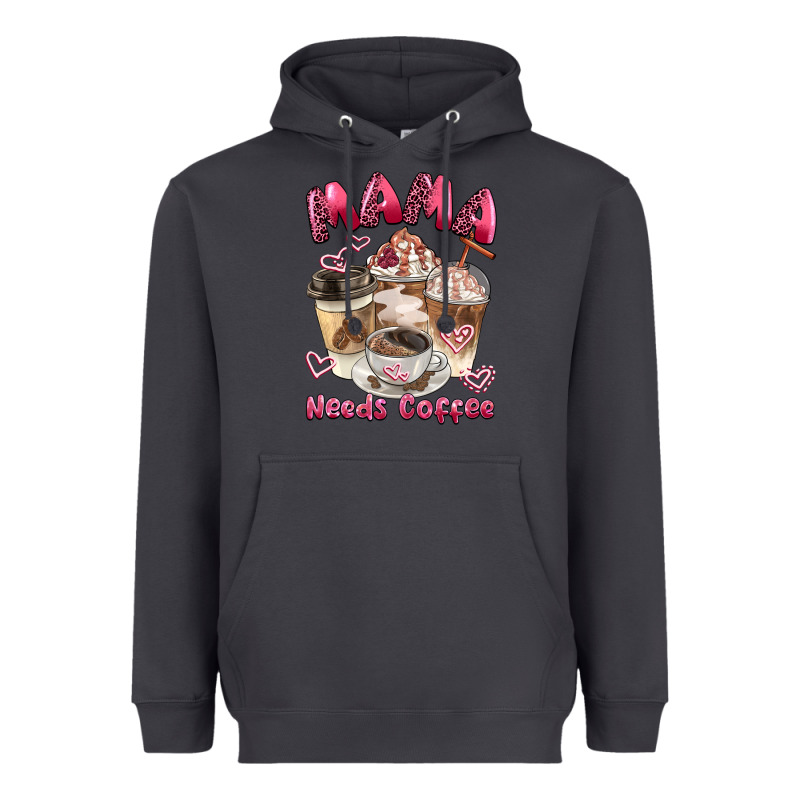 Mama Needs Coffee Heavyweight Hoodie by BarkalooDesign | Teevron