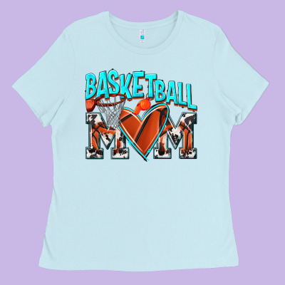 Basketball Mom Ladies Tee Designed By Nancycooperartshop
