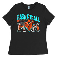 Black Basketball Mom Ladies Tee - NancyCooperArtShop