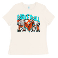 Bone Basketball Mom Ladies Tee - NancyCooperArtShop