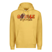 Antique Gold Fall Gobble Gobble Til You Wobble Premium Hoodie - LillyAllenDesigns