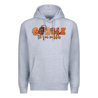 Heather Grey Fall Gobble Gobble Til You Wobble Premium Hoodie - LillyAllenDesigns