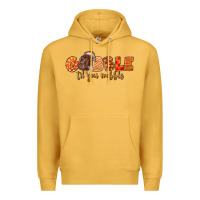 Mustard Fall Gobble Gobble Til You Wobble Premium Hoodie - LillyAllenDesigns