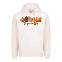 Pale Pink Fall Gobble Gobble Til You Wobble Premium Hoodie - LillyAllenDesigns