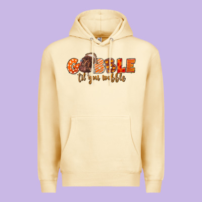 Fall Gobble Gobble Til You Wobble Premium Hoodie Designed By Lillyallendesigns