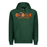 Sports Green Fall Gobble Gobble Til You Wobble Premium Hoodie - LillyAllenDesigns