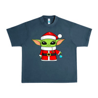 Baby Yoda Christmas Santa Claus Urban Heavy Tee | Teevron