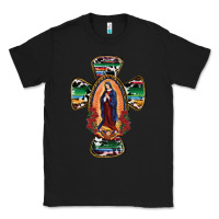 Black Our Lady Of Guadalupe Cross Classic Tee - RanaPortraitStore