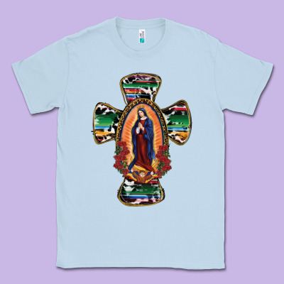 Our Lady Of Guadalupe Cross Classic Tee Designed By Ranaportraitstore