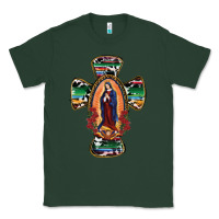 Sports Green Our Lady Of Guadalupe Cross Classic Tee - RanaPortraitStore