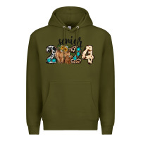 Army Green Western Senior 2024 cow Premium Hoodie - RanaPortraitStore