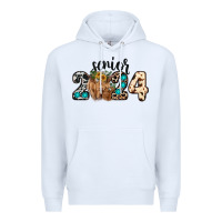 White Western Senior 2024 cow Premium Hoodie - RanaPortraitStore