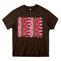 Chocolate Brown valentine's day brushstrokes Heavy Core Tee - RanaPortraitStore