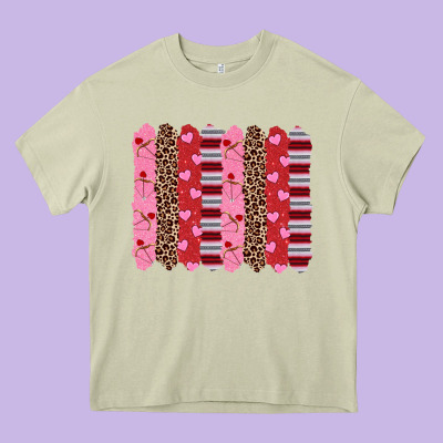 Valentine's Day Brushstrokes Heavy Core Tee Designed By Ranaportraitstore