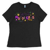 Black little miss mardi gras Ladies Tee - texasbilliewilder