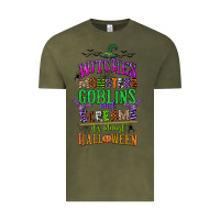 Vintage Olive witches monsters goblins and screams its almost halloween Vintage Tee - CowGirlArtShop