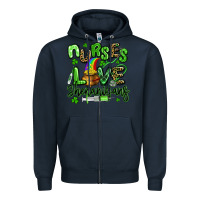 Navy nurses love shenanigans st patricks day Zipper Hoodie - Artiststas