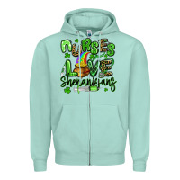 Nurses Love Shenanigans St Patricks Day Zipper Hoodie | Teevron