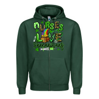 Sports Green nurses love shenanigans st patricks day Zipper Hoodie - Artiststas
