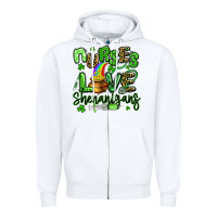 White nurses love shenanigans st patricks day Zipper Hoodie - Artiststas