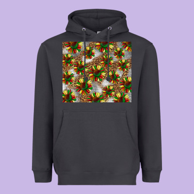 Juneteenth Sunflowers Heavyweight Hoodie Designed By Barkaloodesign
